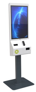 Customer-Facing Kiosk Terminal with Dual Pricing Display